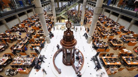The interior of Lloyd's of London photographed in 2016.