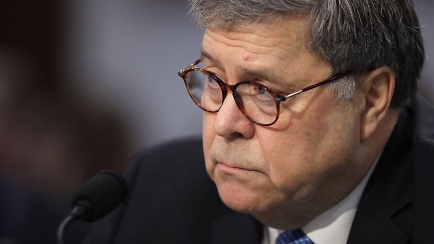WASHINGTON, DC - APRIL 09: U.S. Attorney General William Barr testifies about the Justice Department's FY2020 budget request before the House Appropriations Committee's Commerce, Justice, Science and Related Agencies Subcommittee in the Rayburn House Office Building on Capitol Hill April 09, 2019 in Washington, DC. This was the first time Barr had testified before Congress since releasing a summary report of special counsel Robert Mueller's investigation into Russian interference in the 2016 presidential election. (Photo by Chip Somodevilla/Getty Images)