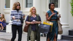 Patricia Arquette, Angela Bassett and Felicity Huffman film new movie 'Otherhood' in SoHo in 2018