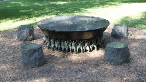 The Unsung Founders Memorial, shown on the University of North Carolina's Chapel Hill campus in an undated photo before the March 31 vandalism.