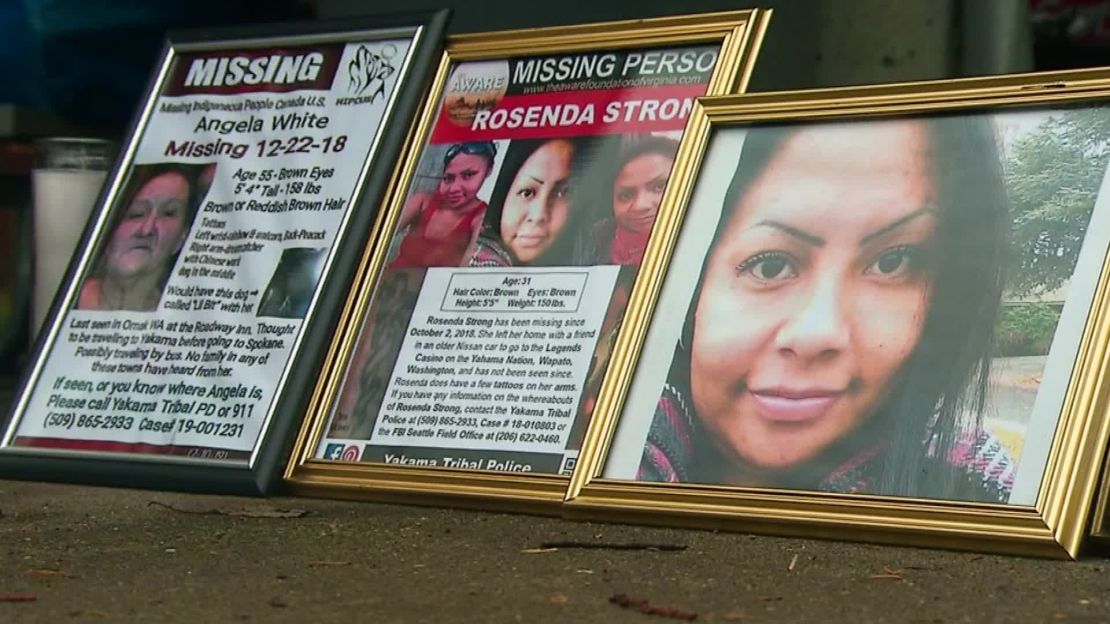 Photos of missing Native women.