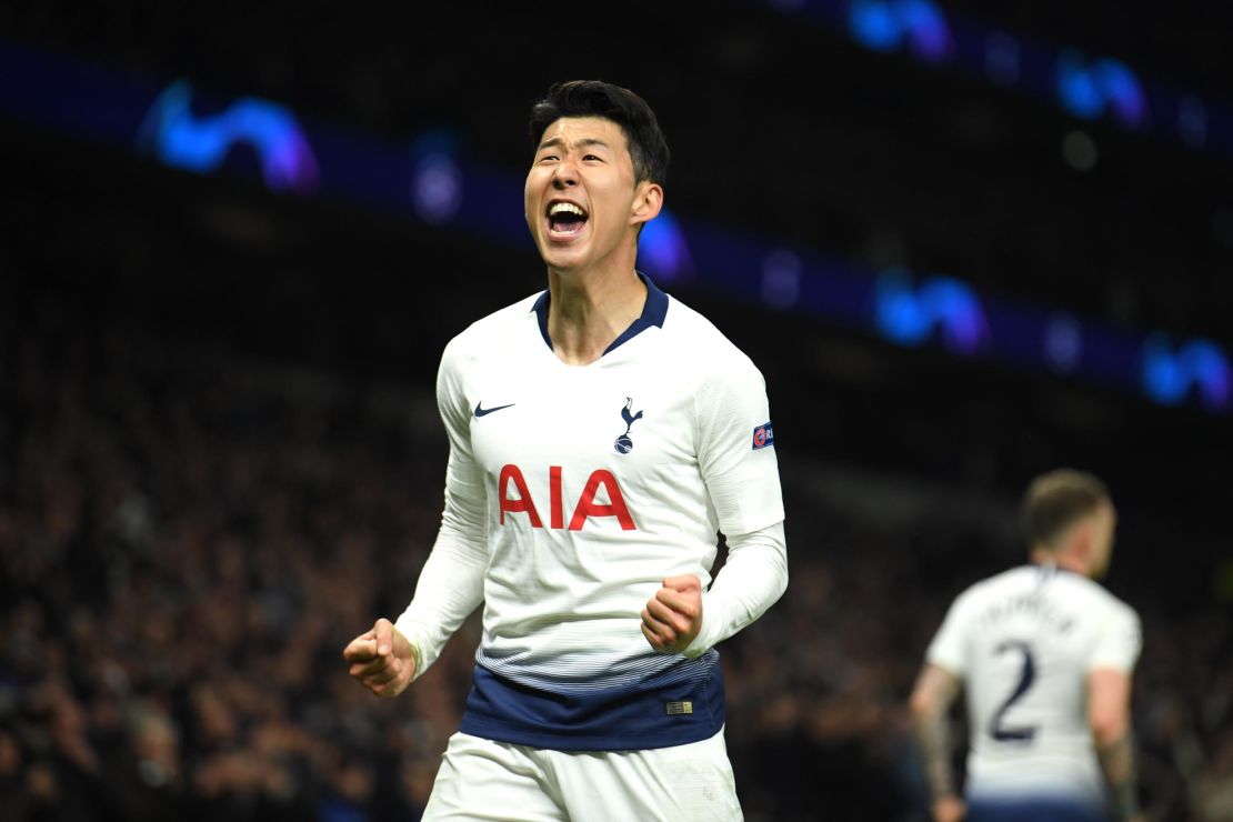 Son scored the winning goal in his side's 1-0 victory over Manchester City in the quarterfinal first leg.