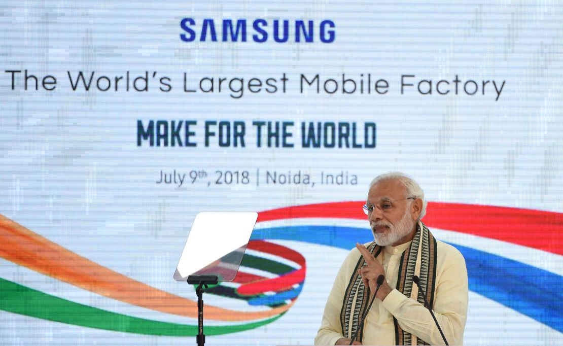 Modi has tried to turn India into a global manufacturing hub. 