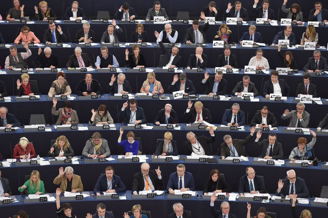 MEPs at a European Parliament session in Strasbourg in 2018.