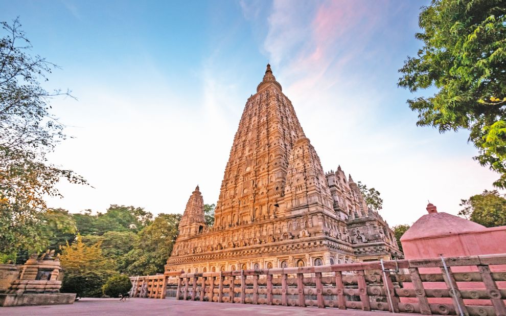 <strong>Mahabodhi Temple: </strong>An intricately engraved structure of<strong> </strong>white and pink sandstone, Mahabodhi is considered one of the most important sites in the Buddhist religion. It's where Gautama Buddha reached enlightenment under the storied Bodhi Tree.