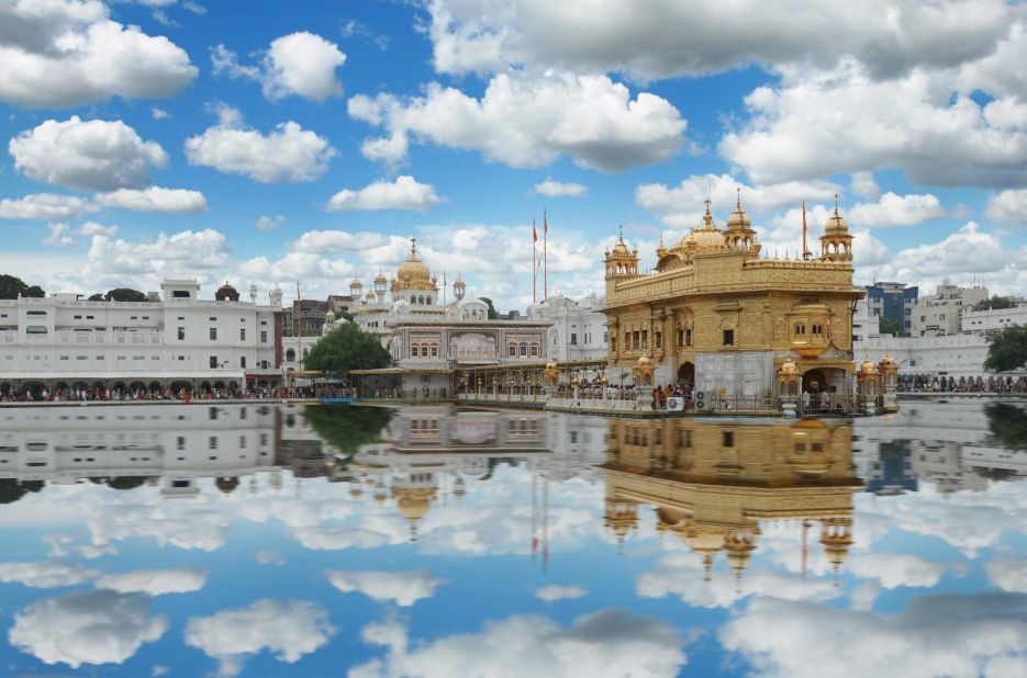<strong>Golden Temple:</strong> This 16th century Sikh temple in northern India gets its name from a gilded facade said to be covered in pure gold leaf. It's considered the central place of worship of the Sikh religion.