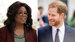 Left: Oprah; Right: Prince Harry - Prince Harry is teaming up with Oprah to produce a TV series on mental health.