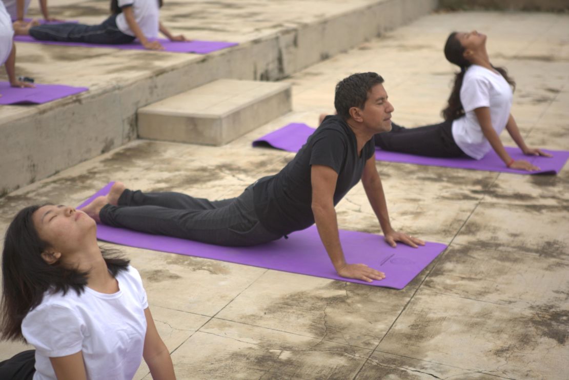 Dr. Sanjay Gupta at India's first yoga university, S-Vyasa, in Bangalore.