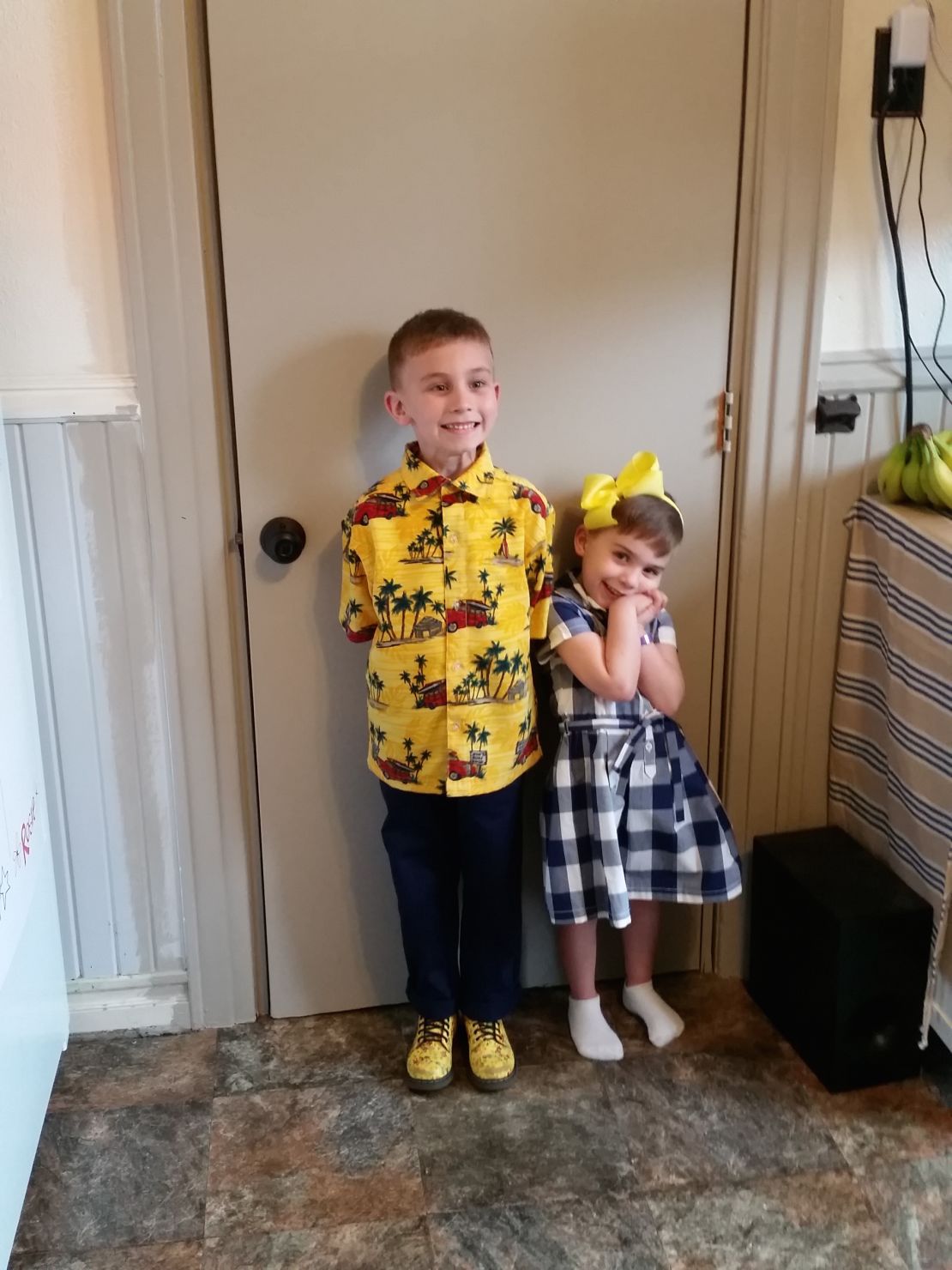 Silas, left, and Rosie, right, in 2017.