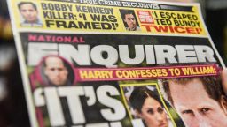 NEW YORK, NY - FEBRUARY 08: The National Enquirer is photographed at a convenience store on February 8, 2019 in New York City. Jeff Bezos, CEO of Amazon is accusing the David J. Pecker, publisher of National Enquirer, the nations leading supermarket tabloid, of extortion and blackmail. (Photo by Stephanie Keith/Getty Images)
