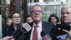 SYDNEY, AUSTRALIA - APRIL 11: Geoffrey Rush speaks to the media outside the Supreme Court of New South Wales after being awarded AUD$850,000 damages on April 11, 2019 in Sydney, Australia. The three-week defamation trial concluded in November 2018. Justice Michael Wigney today ruled in favour of Geoffrey Rush, and is entitled to aggravated damages. Rush sued The Daily Telegraph for defamation over a series of articles that were published in late November and early December 2017 that alleged he behaved inappropriate during a 2015 stage production of King Lear. (Photo by Brook Mitchell/Getty Images)