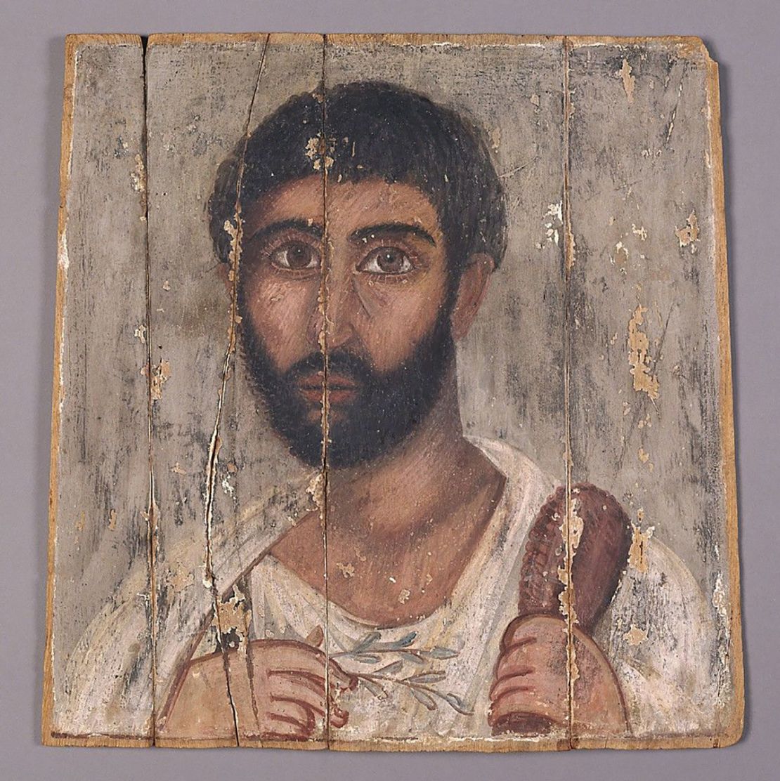 Portrait of a bearded man from a shrine, 100.