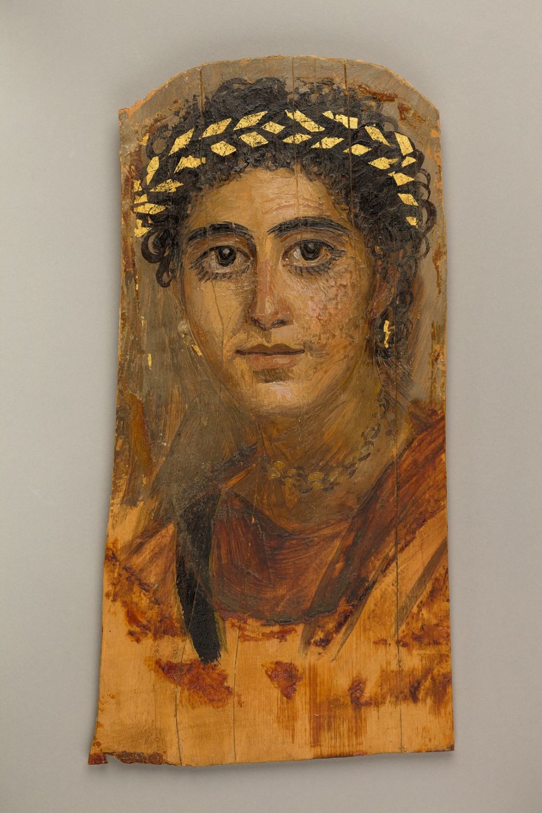 Portrait of a young woman in red, 90--120 C.E.