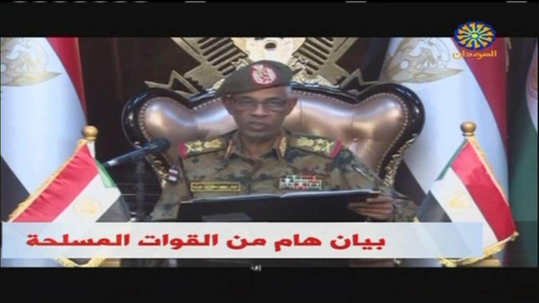 Sudan's defense minister goes on television April 11 to say Bashir's government has been dissolved.