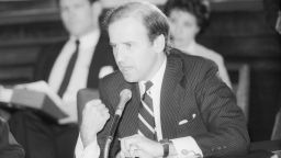 Senator Joseph Biden, D-Del. speaks at the Senate Judiciary Committee hearing on the nomination of Edwin Meese to be Attorney General.