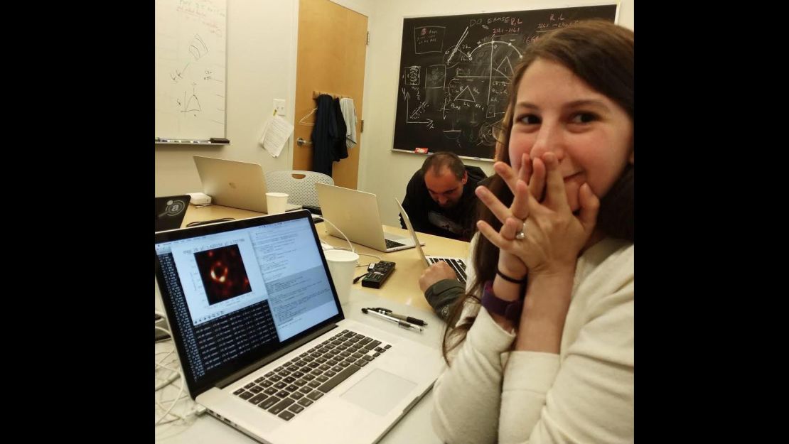 Katie Bouman and the image she helped make possible.