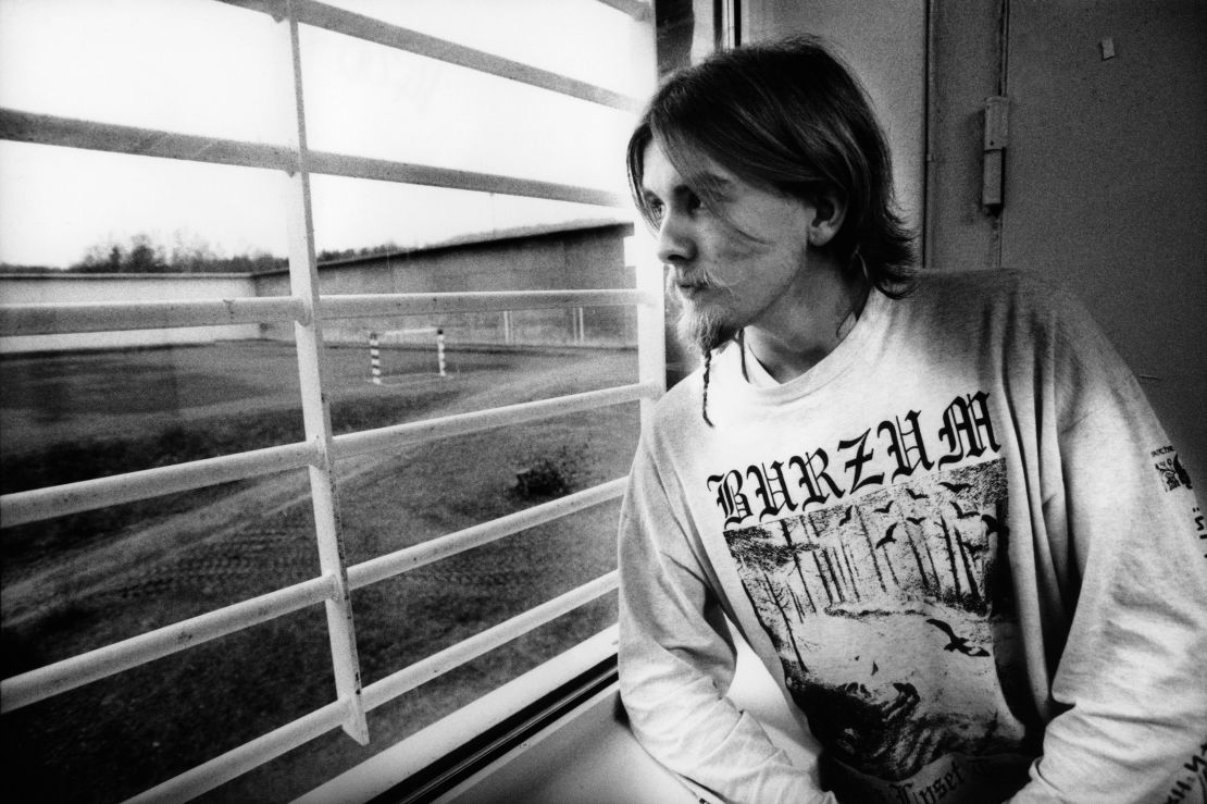 Former member of Mayhem Varg Vikernes is photographed in his prison cell in Norway.