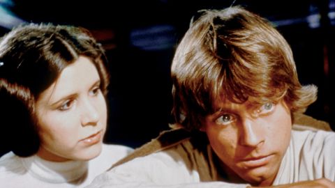 Carrie Fisher and Mark Hamill in 