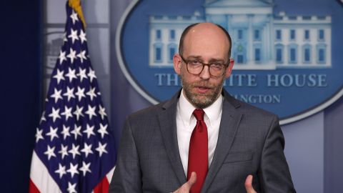 Acting Director of Office of Management and Budget Russell Vought speaks during a news briefing at the White House on March 11, 2019.