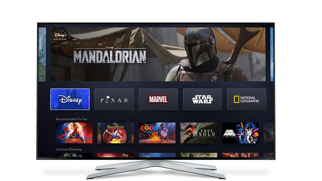 The Disney+ home screen