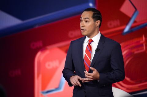 Castro speaks to audience members during a CNN town hall in Washington in April 2019.