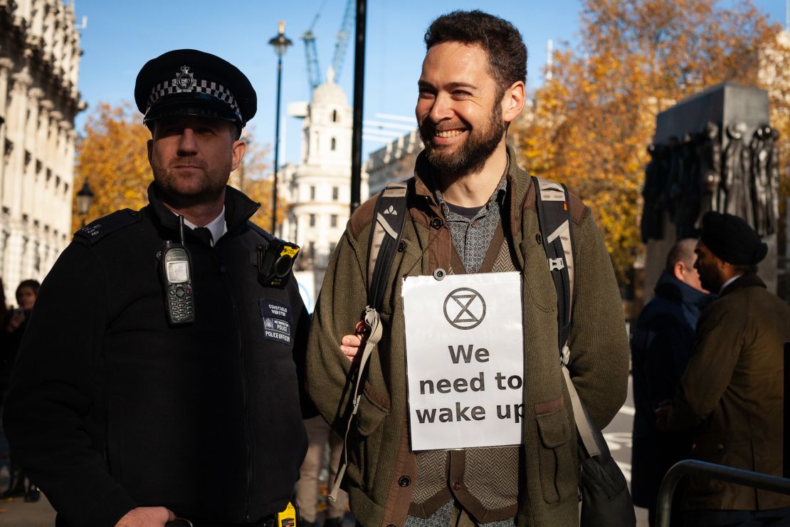 An Extinction Rebellion protester, London, November 2018