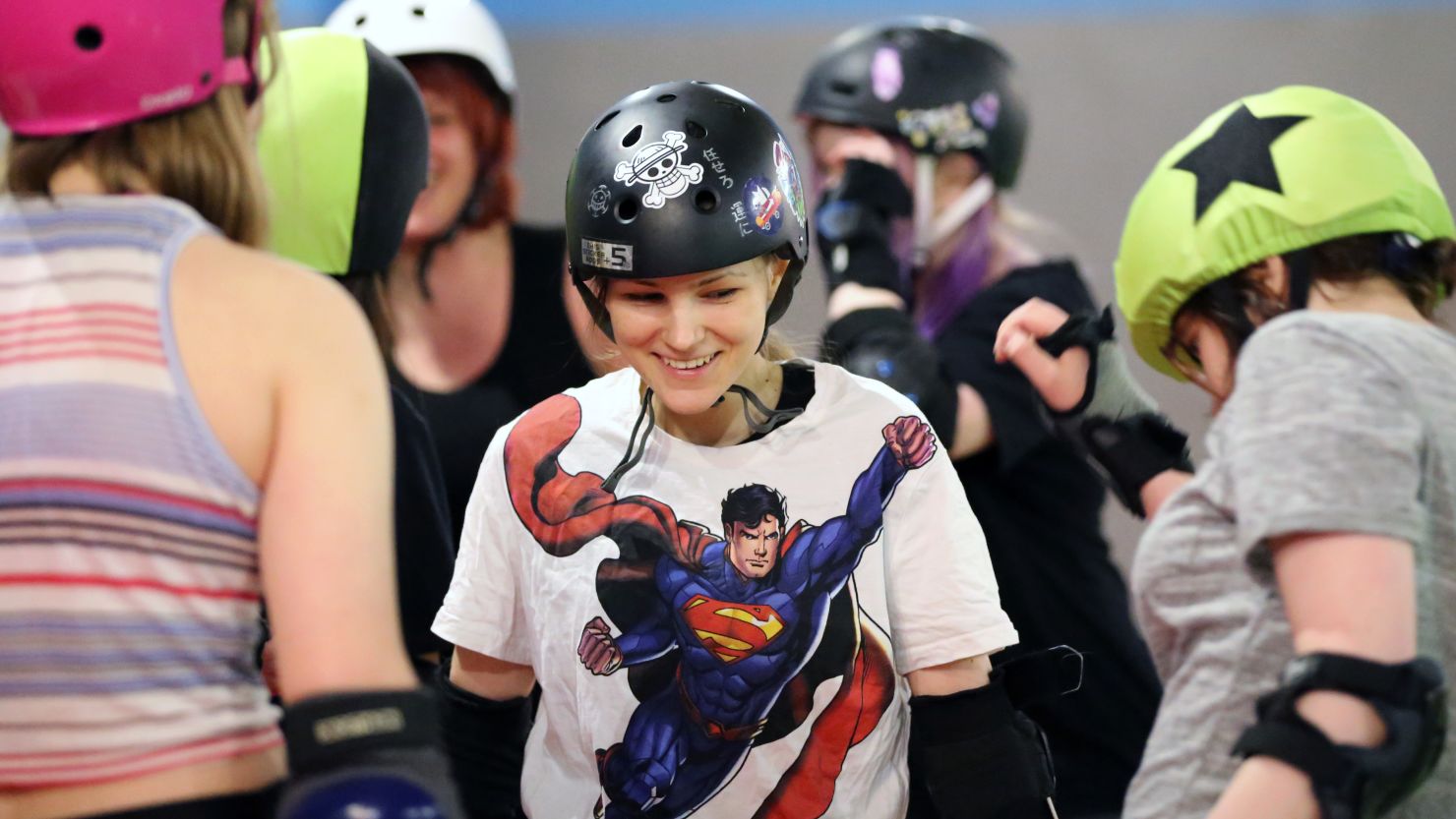 "Roller derby is still underground in Moscow. No one knows what it is and what we do," says Ksusha.