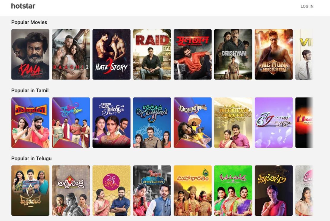 Hotstar has content in eight Indian languages. 