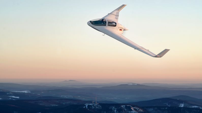 <strong>Flying wing makes its global debut: </strong>Aviation fans got their first chance to see the Horten HX-2 at Germany's Aero Friedrichshafen airshow on April 11. 