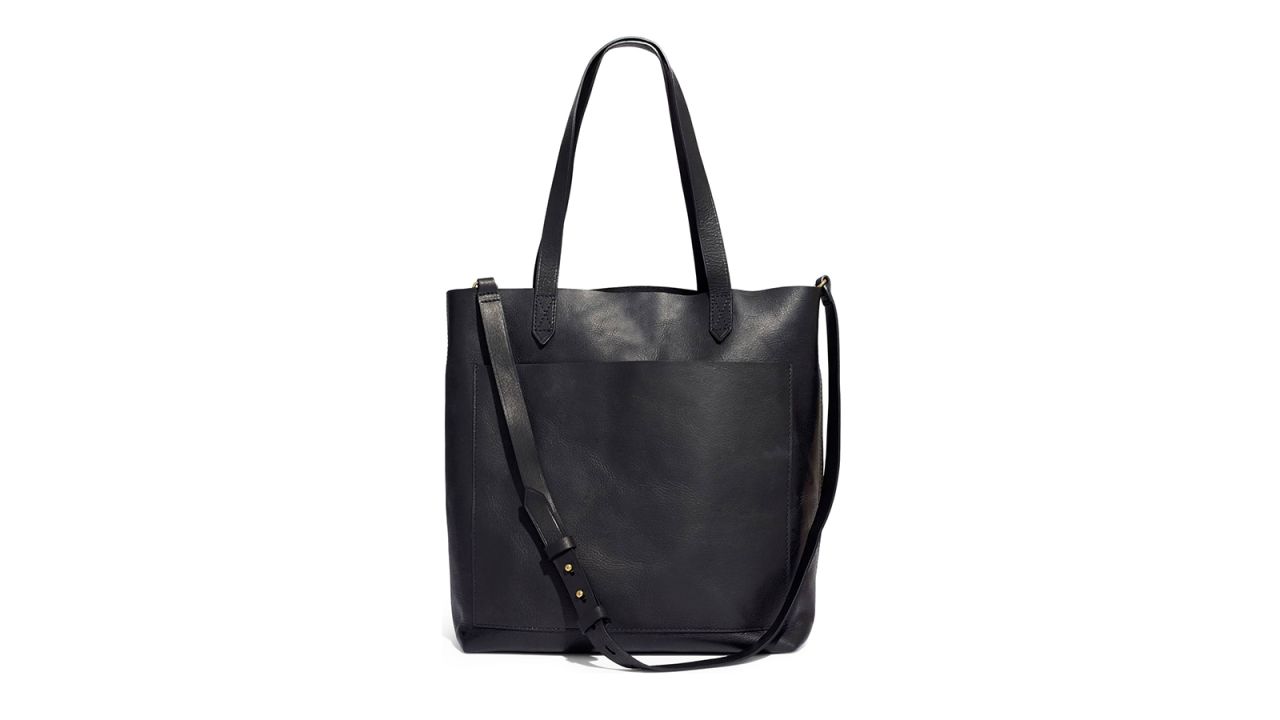 <strong>Madewell Medium Transport Tote ($158; </strong><a href="https://click.linksynergy.com/deeplink?id=Fr/49/7rhGg&mid=1237&u1=0409workbags&murl=https%3A%2F%2Fshop.nordstrom.com%2Fs%2Fmadewell-medium-leather-transport-tote%2F4456231" target="_blank" target="_blank"><strong>nordstrom.com</strong></a><strong>)</strong><br /><br />A classic everyday essential, this fuss-free soft leather tote by Madewell will make your commute and work day a breeze. You can carry it either with its top handles or with its detachable shoulder strap. It has a front pocket for those things you need to find and grab fast.<br />