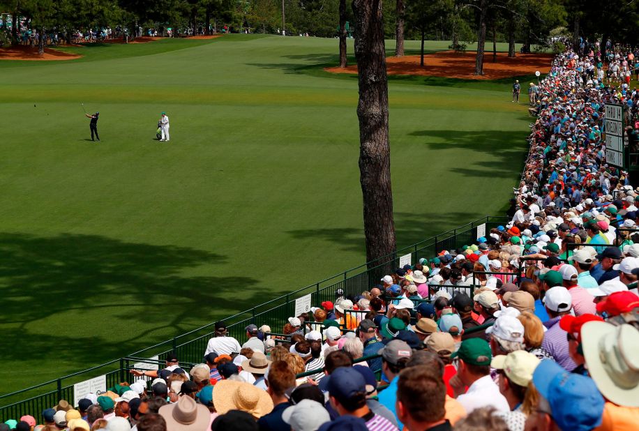 Veteran Mickelson was playing his 100th round at the Masters Friday.