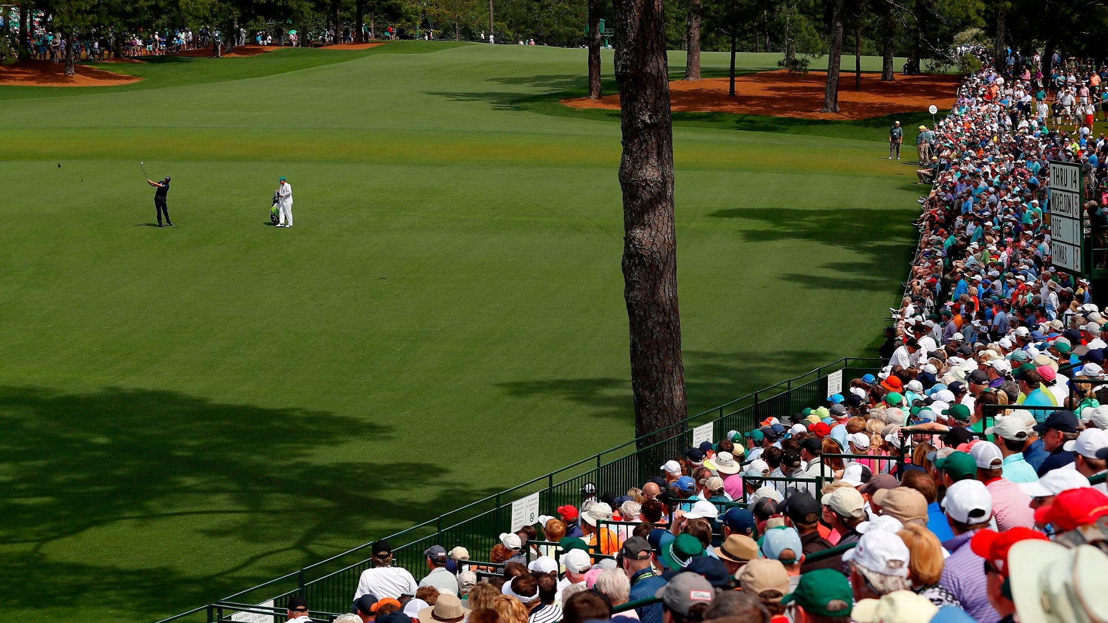 Veteran Mickelson was playing his 100th round at the Masters Friday.