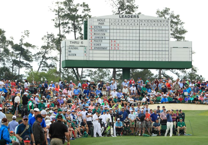 Italy's Francesco Molinari, the British Open champion, set the early pace and pushed the lead to seven under.