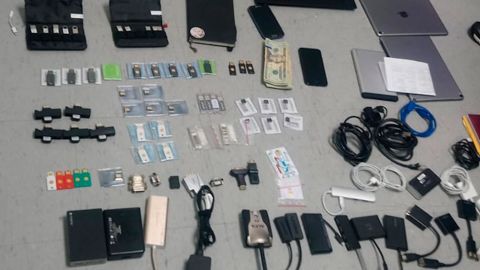 Ecuador's prosecutor's office shared images of the items confiscated after a a search was carried out at the home of a Swedish citizen.