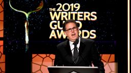 BEVERLY HILLS, CALIFORNIA - FEBRUARY 17: WGA West President David Goodman speaks onstage during the 2019 Writers Guild Awards L.A. Ceremony at The Beverly Hilton Hotel on February 17, 2019 in Beverly Hills, California. (Photo by Frazer Harrison/Getty Images)