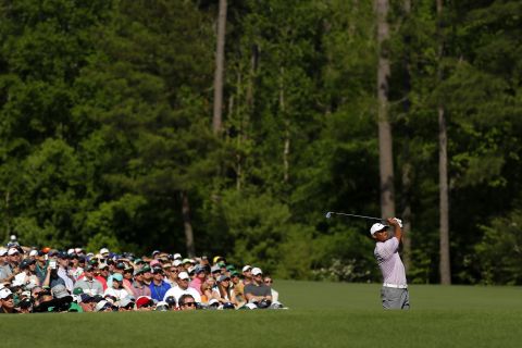 Woods was two shots back and within touching distance of a fifth Green Jacket and 15th major title. 