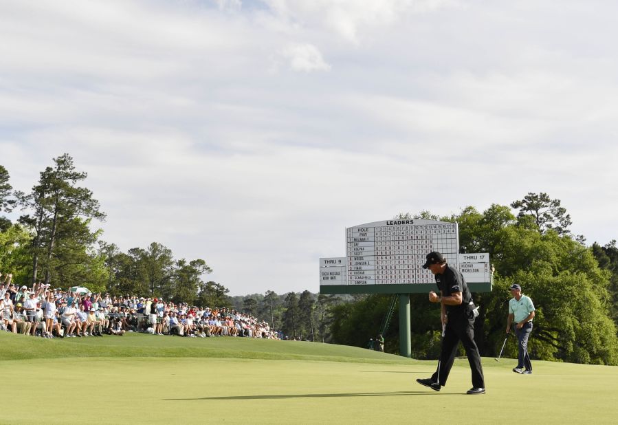 Phil Mickelson is bidding for a fourth Green Jacket and sixth major title at the age of 48.