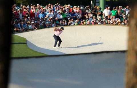 Italy's British Open champion Molinari was the leader after three rounds at Augusta. 