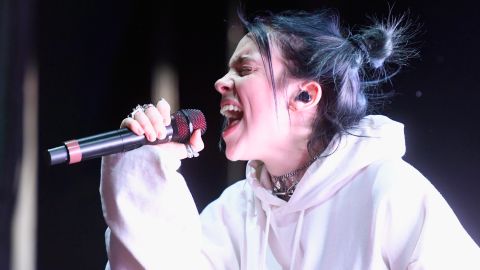 Billie Eilish, performing here at Coachella on April 13, headlined both weekends of the festival with Harry Styles. 