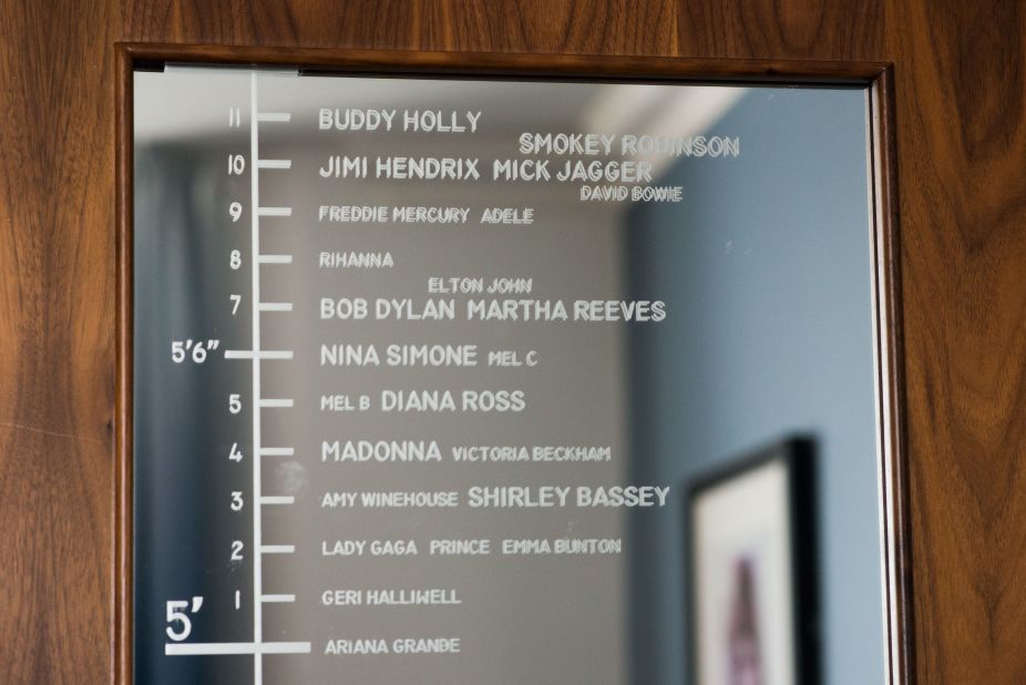 <strong>Measuring up: </strong>Mirrors in the rooms provide markers revealing the heights of musicians.