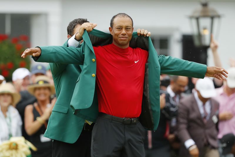 Tiger woods 2024 nike shirt masters