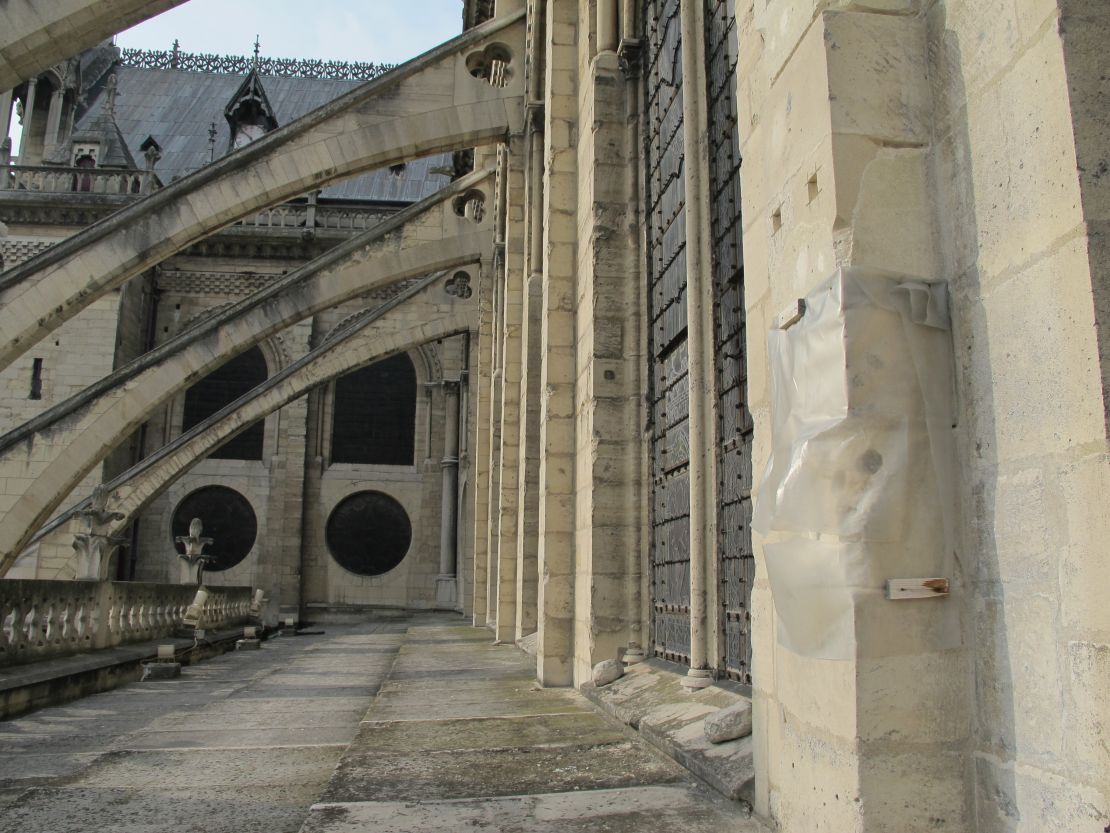 Notre Dame's famous flying buttresses.