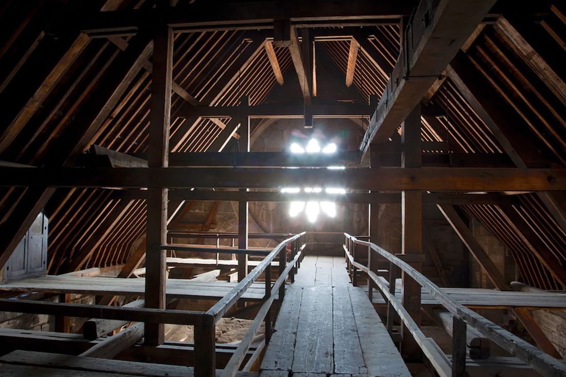 The cathedral's ceiling contains thousands of oak beams, some of which date as far back as the 12th century.