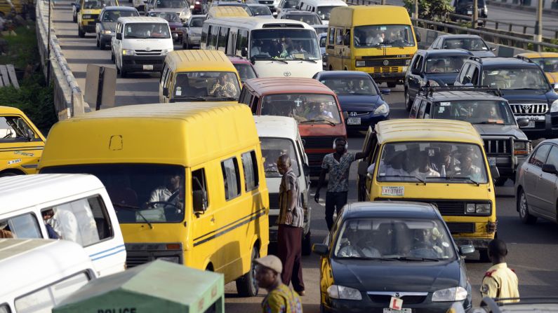 <strong>Making the best of 'go slows' (traffic jams): </strong>Known as go slows, traffic jams are a standard part of life on Nigeria's roads. 