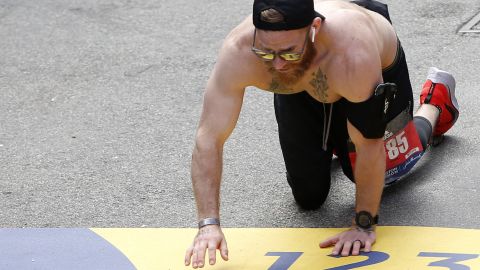 Herndon crossed the line at three hours and 38 minuets.