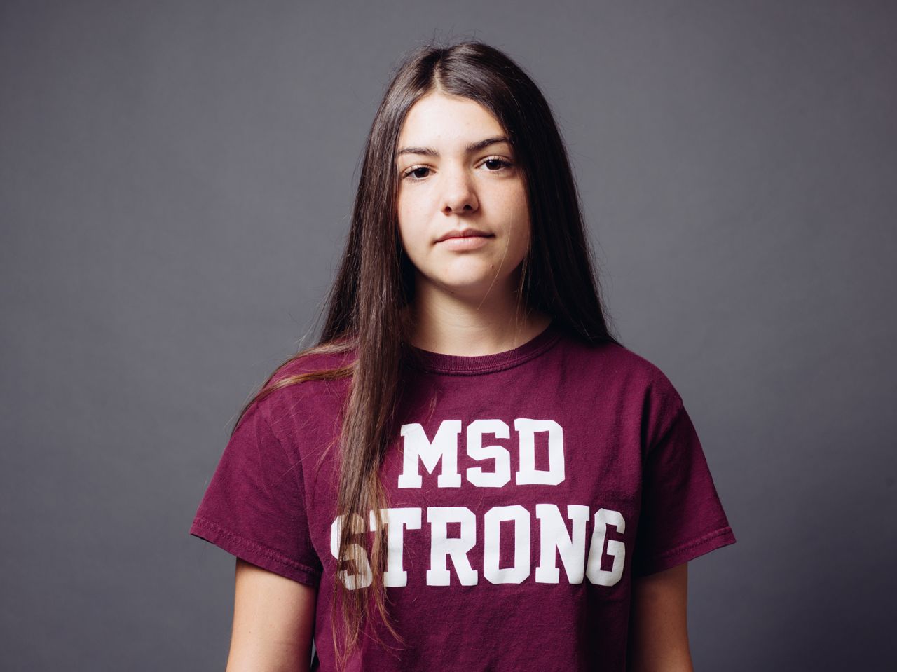 "It terrifies me to know that this is going to be throughout my life, forever," says Sari Kaufman, who was a sophomore at Marjory Stoneman Douglas on February 14, 2018. She says it was important to meet with Columbine survivors because "it was kind of like seeing my life in the future. It's going to be a lifelong journey because of what we experienced." 