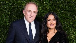 LONDON, ENGLAND - FEBRUARY 09: (L-R) Francois-Henri Pinault and Salma Hayek attend the Charles Finch & Chanel pre-BAFTA's dinner at Loulou's on February 09, 2019 in London, England. (Photo by Jeff Spicer/Getty Images)