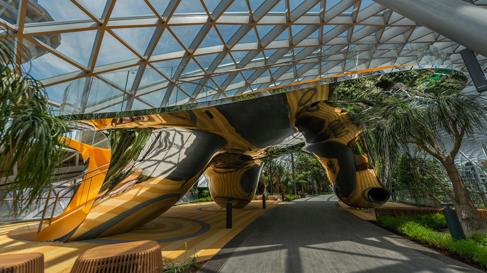 Singapore's Changi Airport Features a Giant Slide That Takes You to Your  Gate
