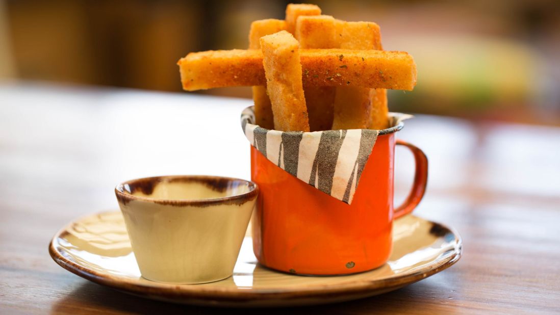 <strong>Ugali fries:</strong> If traditional ugali doesn't tantalize your tastebuds, Nyama Mama's ugali fries with garlic dip are very addictive. 