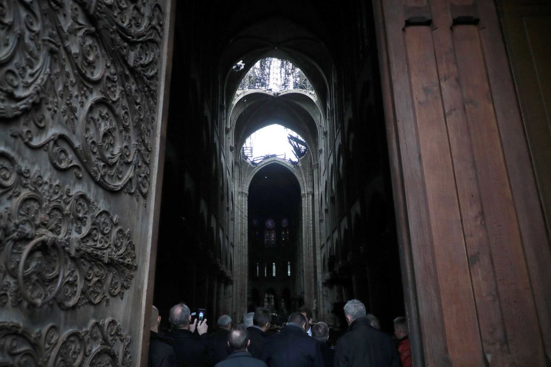 An interior view of the cathedral on Tuesday.
